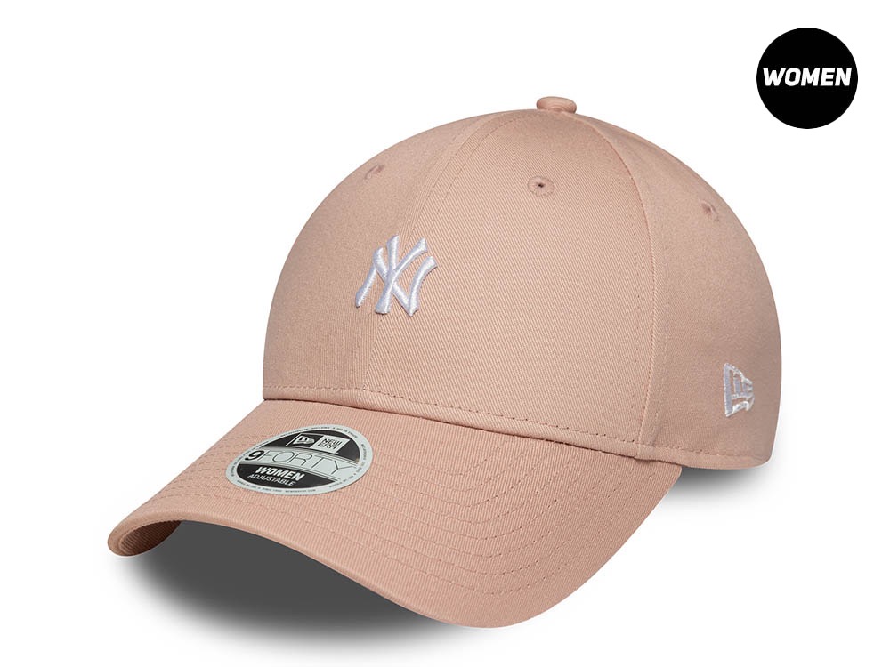 New Era New York Yankees Mini Logo Pink Womens 9Forty Strapback Casquette