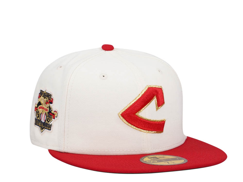 New Era Cleveland Indians 100 Seasons Amercian League Chrome Throwback Two Tone Edition 59Fifty Fitted Casquette