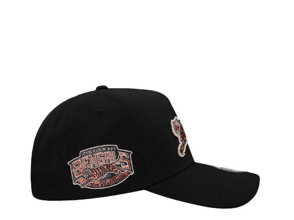 New Era Cincinnati Bengals 30th Anniversary Black Copper Prime Edition 9Forty A Frame Snapback Casquette