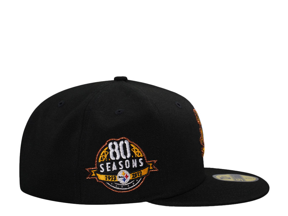 New Era Pittsburgh Steelers 80 Seasons Black Prime Edition 59Fifty Fitted Casquette