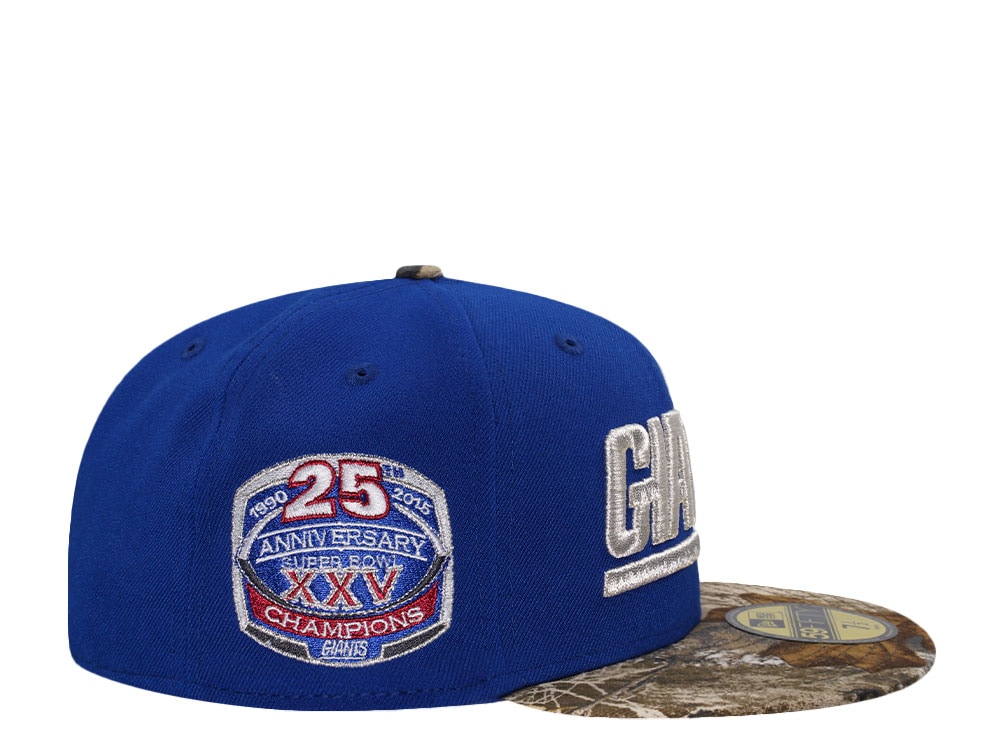 New Era New York Giants 25th Super Bowl Anniversary Team Realtree Prime Edition 59Fifty Fitted Casquette