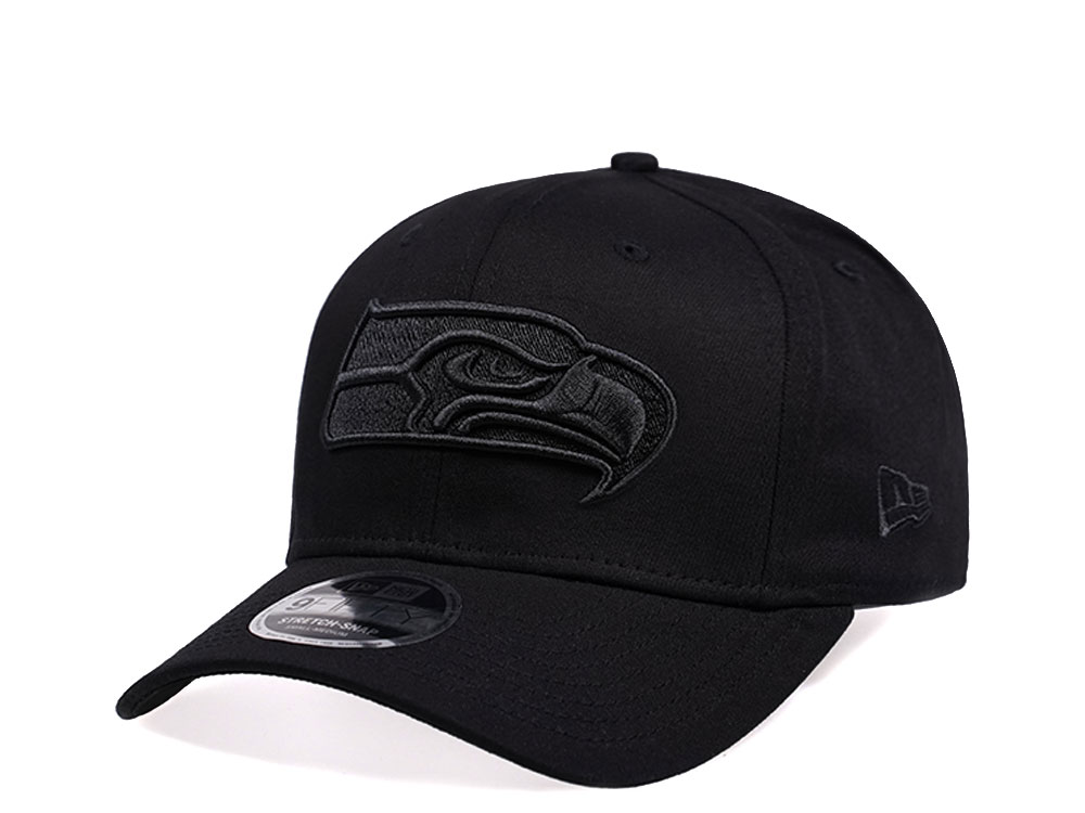 New Era Seattle Seahawks All Black Edition 9Fifty Stretch Snapback Casquette