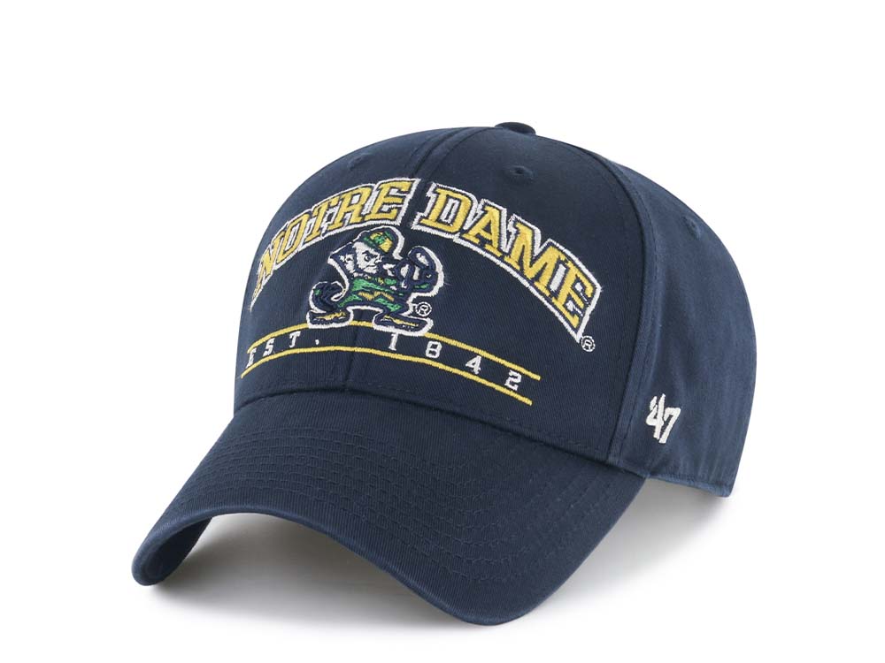 47Brand Notre Dame Fighting Irish Navy Fletcher MVP Strapback Casquette