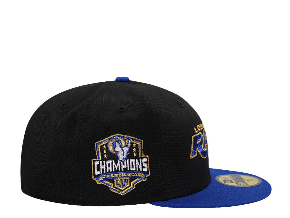 New Era Los Angeles Rams Super Bowl LVI Champions Black Two Tone Edition 59Fifty Fitted Casquette