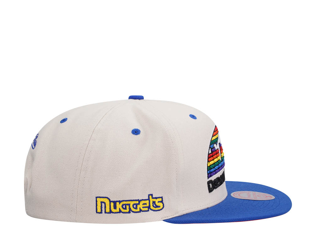 Mitchell & Ness Denver Nuggets Sail Off White Two Tone Snapback Casquette