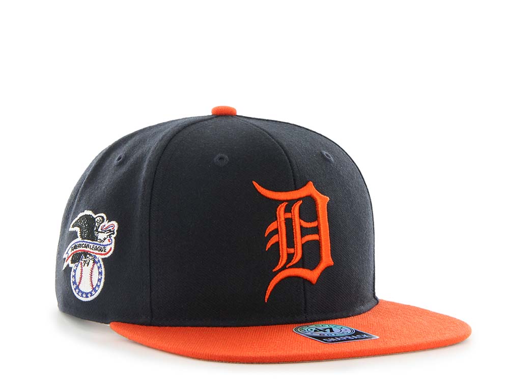 47Brand Detroit Tigers Sure Shot Captain Two Tone Navy Snapback Casquette