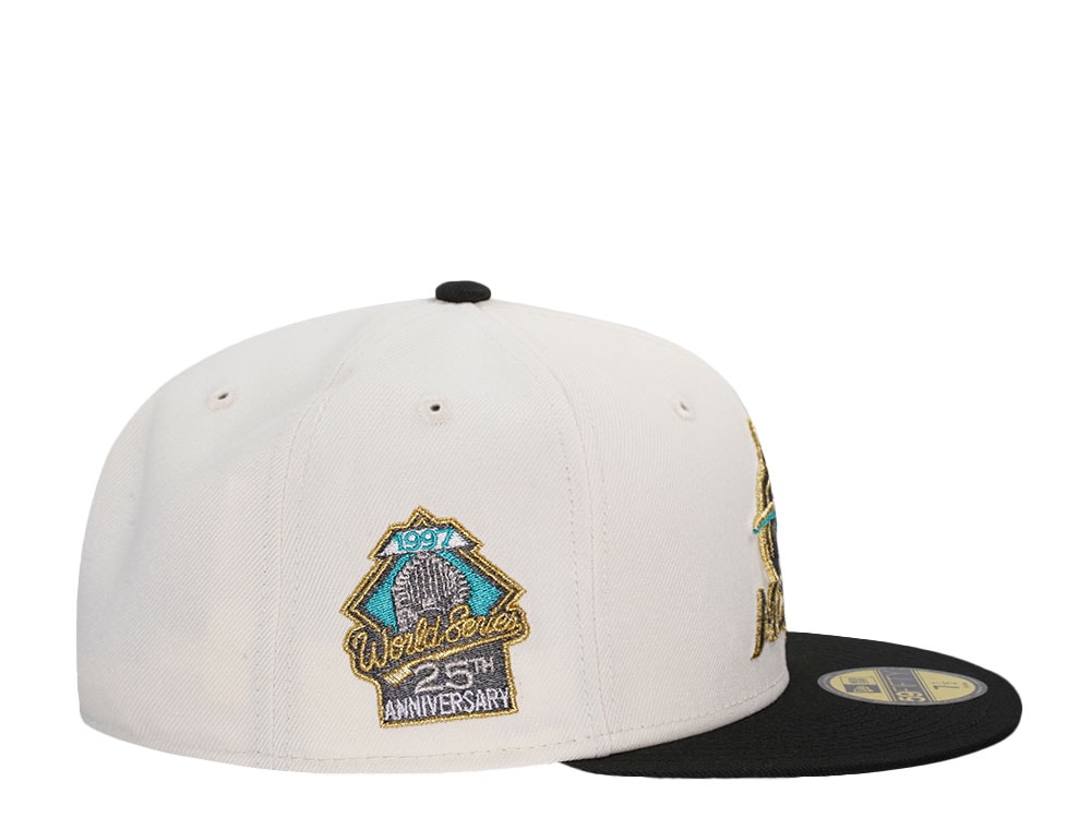 New Era Miami Marlins 25th Anniversary Chrome Gold Two Tone Edition 59Fifty Fitted Casquette