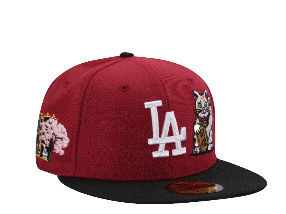 New Era Los Angeles Dodgers Tokyo Series 2025 Lucky Cat Brick Red Two Tone Edition 59Fifty Fitted Casquette