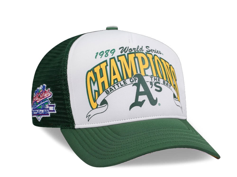 47Brand Oakland Athletics BCPTN World Series Dark Green Foam Champ Offside Trucker Snapback Casquette