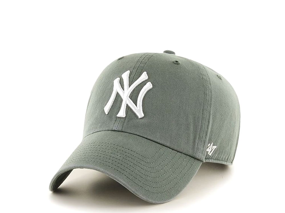 47Brand New York Yankees Clean Up Olive Strapback Casquette
