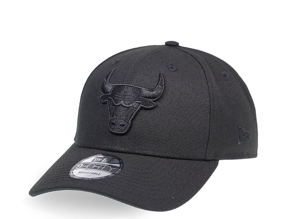New Era Chicago Bulls Black on Black Edition 9Forty  Snapback Casquette