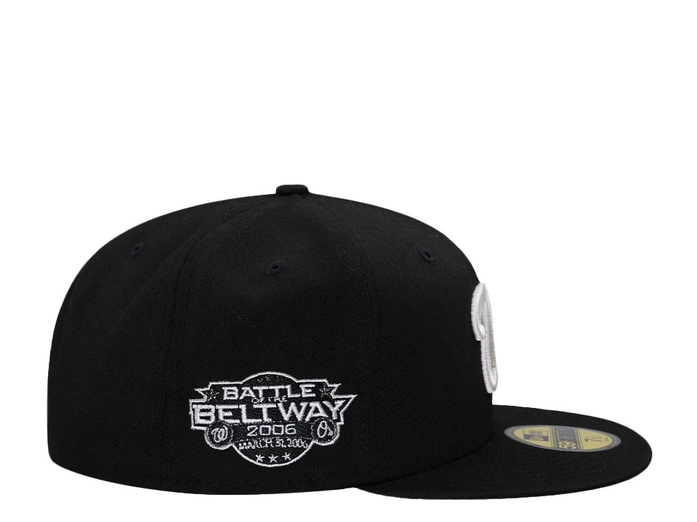 New Era Washington Nationals Battle of the Beltway Black and White Prime Edition 59Fifty Fitted Casquette