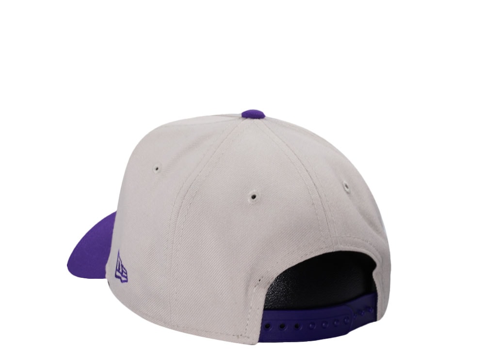 New Era Minnesota Vikings Stone Two Tone 9Forty A Frame Snapback Casquette