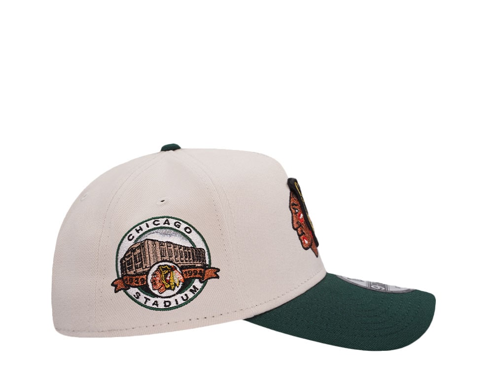 New Era Chicago Blackhawks Stone Green Two Tone Edition 9Forty A Frame Snapback Casquette