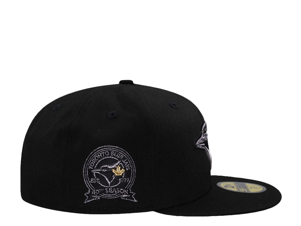 New Era Toronto Blue Jays 40th Anniversary Metallic Black Prime Edition 59Fifty Fitted Casquette