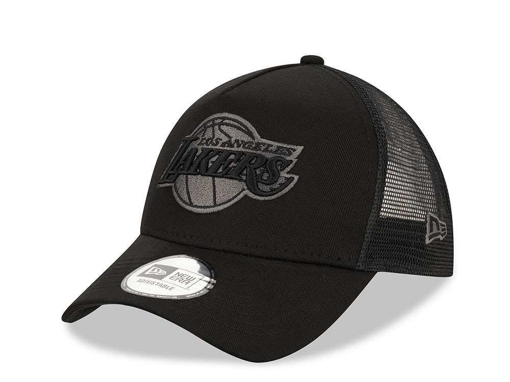New Era Los Angeles Lakers  Black Graphite Trucker Snapback Casquette