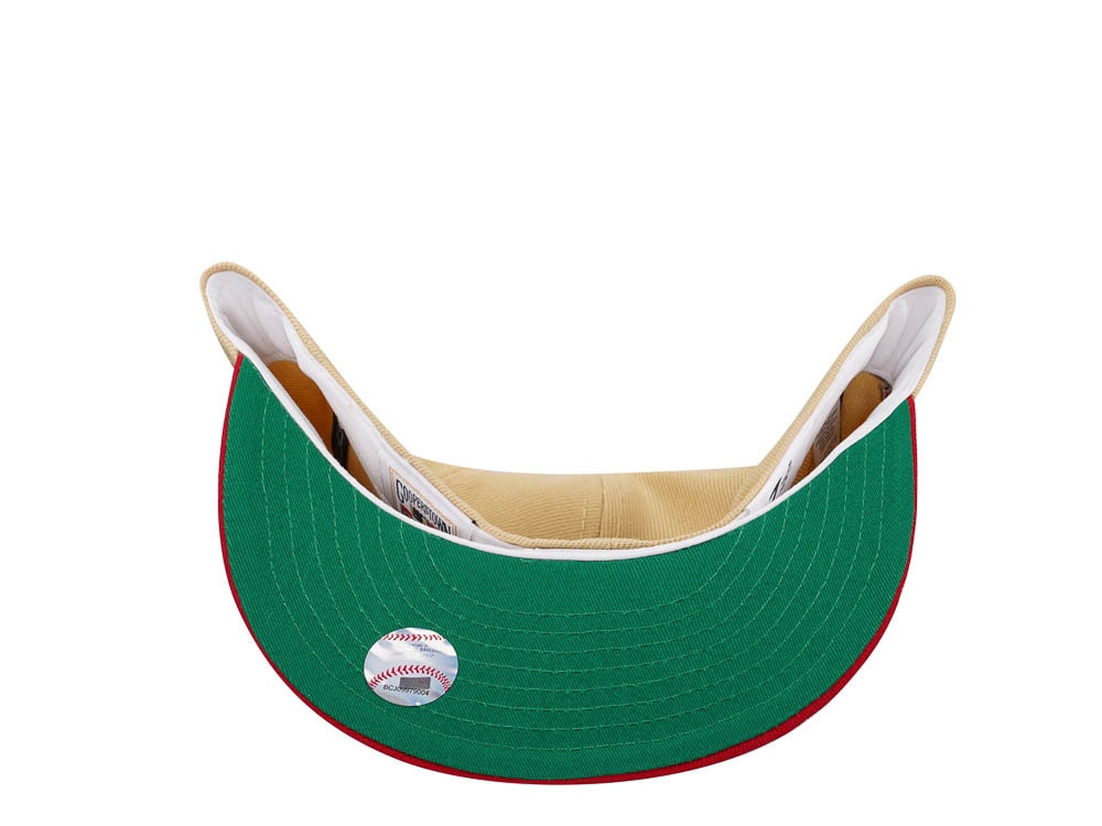 New Era Cincinnati Reds 150th Anniversary Vegas Gold Two Tone Edition 59Fifty Fitted Casquette