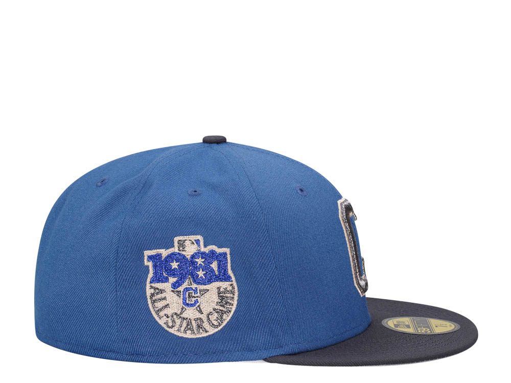 New Era Cleveland Indians All Star Game 1981 Indigo Metallic Two Tone Edition 59Fifty Fitted Casquette