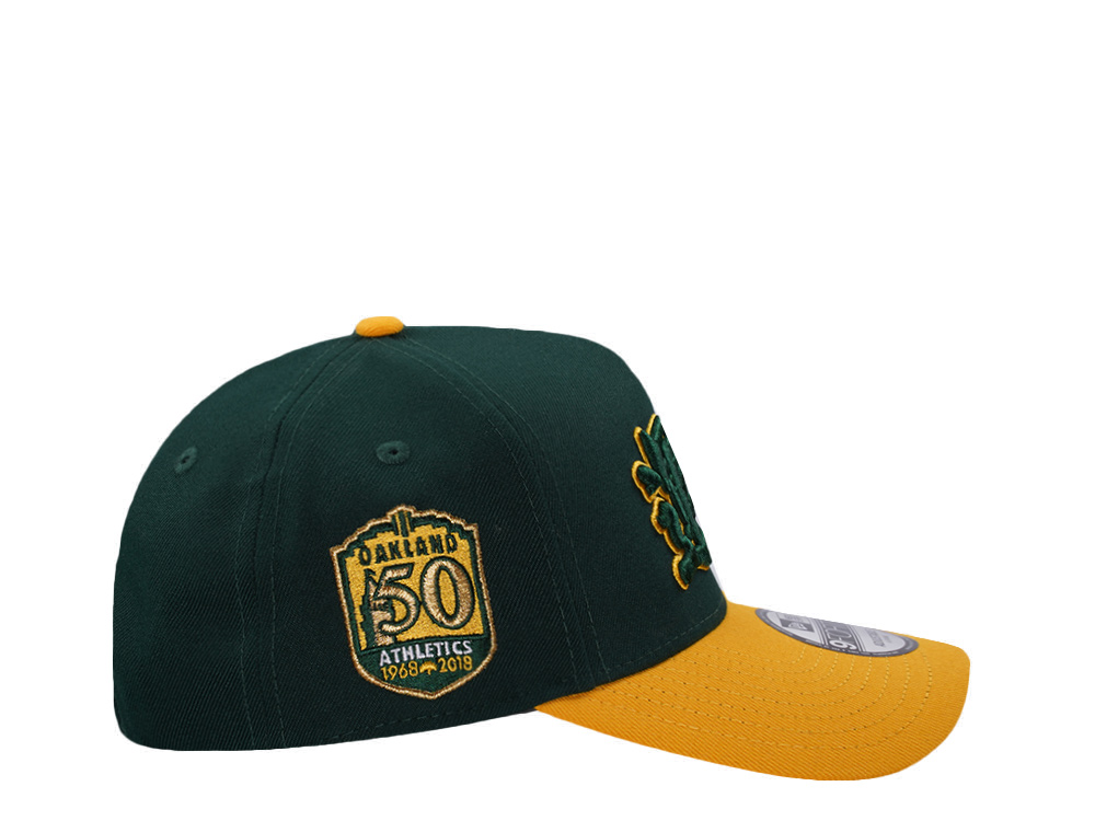 New Era Oakland Athletics 50th Anniversary Kanji Dark Green Two Tone Edition 9Forty A Frame Snapback Casquette