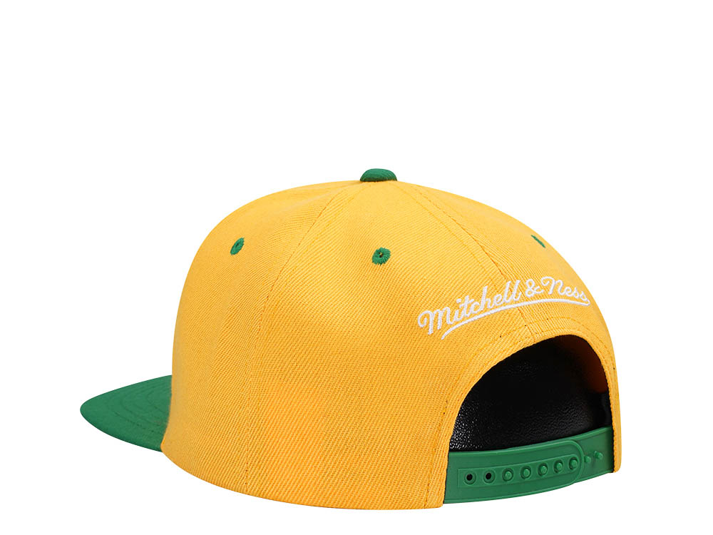 Mitchell & Ness Milwaukee Bucks Transcript Yellow Two Tone Snapback Casquette