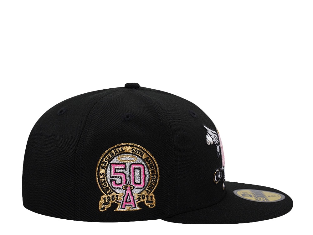 New Era Anaheim Angels 50th Anniversary Clouds Black Prime Edition 59Fifty Fitted Casquette