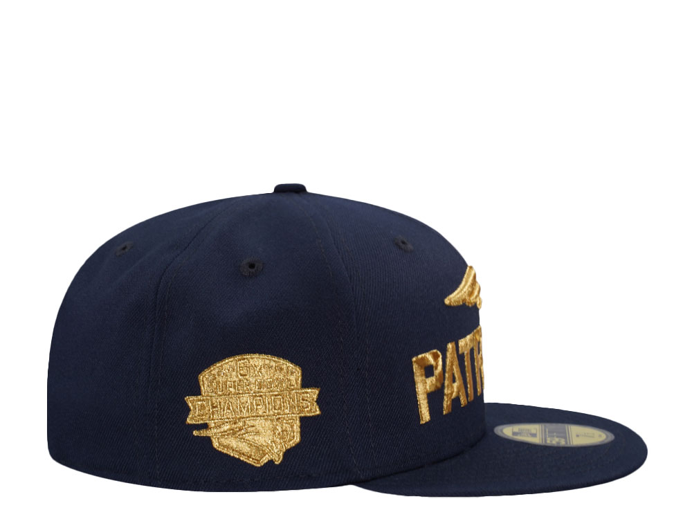 New Era New England Patriots 6x Super Bowl Champions 24k Edition 59Fifty Fitted Casquette