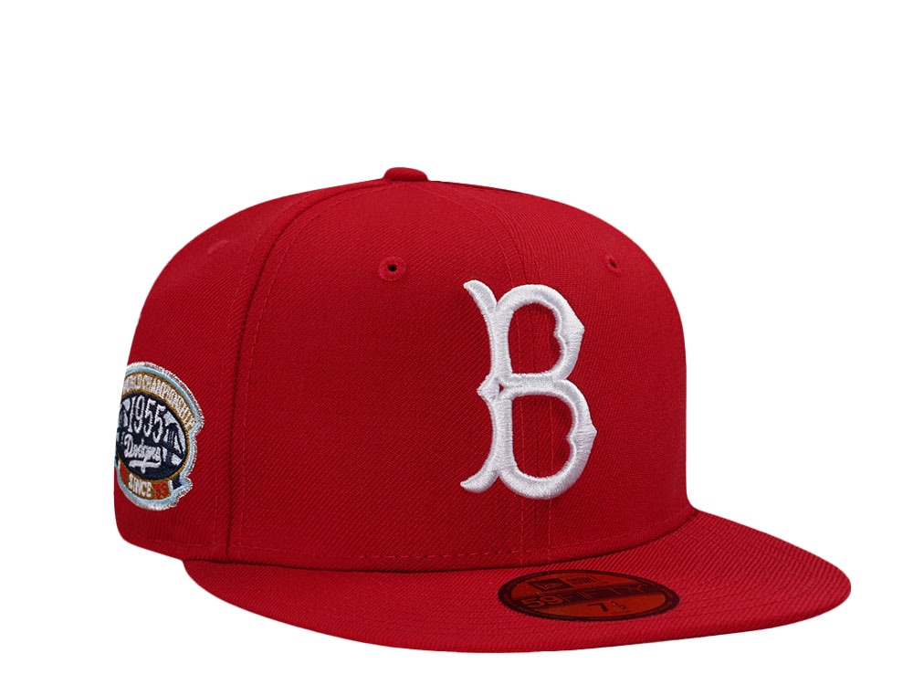 New Era Brooklyn Dodgers World Series 1955 Scarlet Wool Prime Edition 59Fifty Fitted Casquette