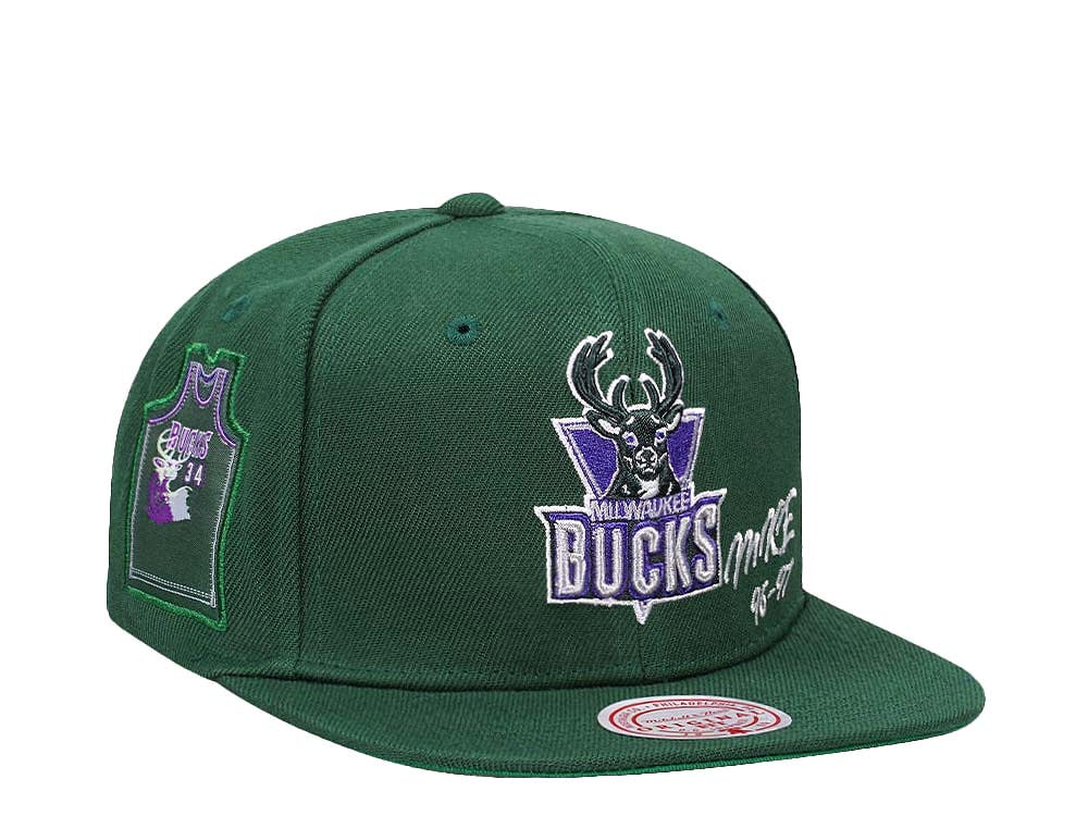 Mitchell & Ness Milwaukee Bucks Jersey Love Hardwood Classic Snapback Casquette