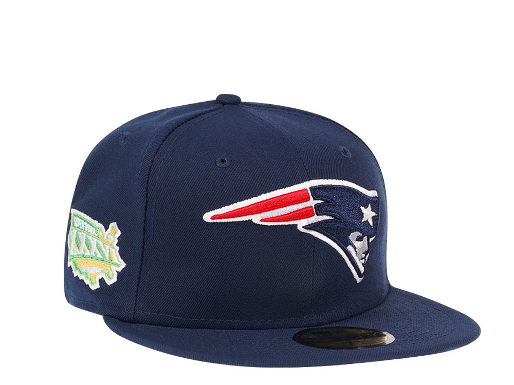 New Era New England Patriots Citruspop Patch Super Bowl XXXV 59fifty Fitted Casquette