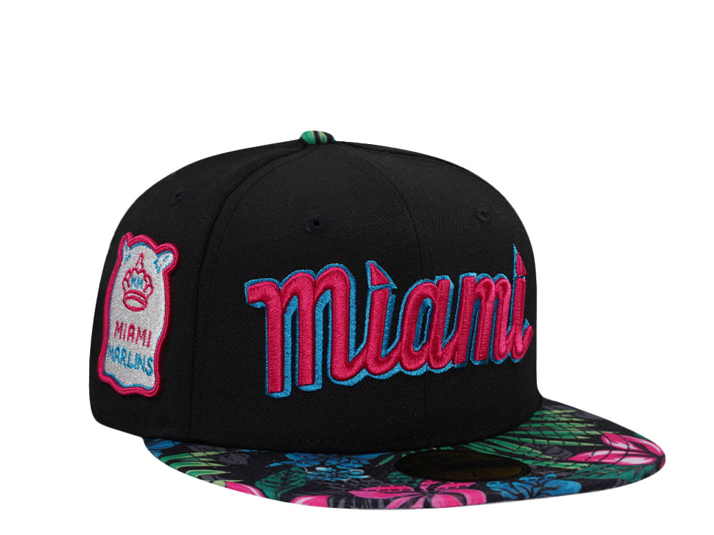 New Era Miami Marlins Floral Summer Two Tone Edition 59Fifty Fitted Casquette