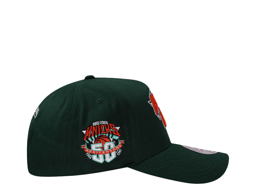 Mitchell & Ness New York Knicks 50th Anniversary Green Edition Pro Pinch Fit Snapback Casquette