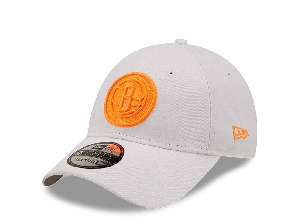 New Era Brooklyn Nets Neon White 9Forty Strapback Casquette