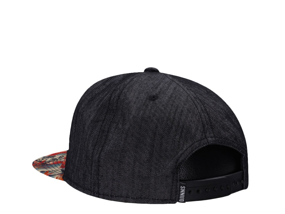 Djinns Koi Linen Reversed 6 Panel Snapback Casquette