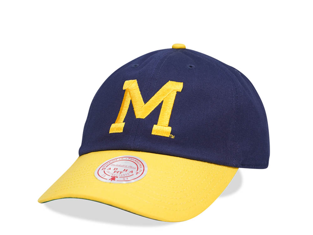 Mitchell & Ness University of Michigan Team Two Tone 2.0 Dad Strapback Casquette