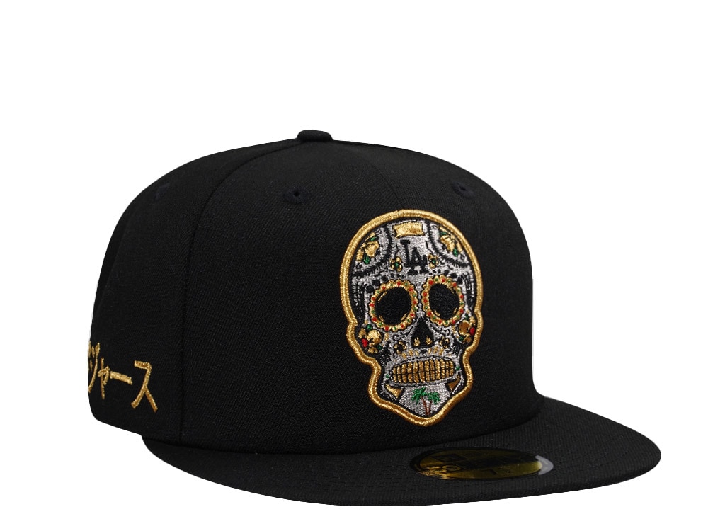 New Era Los Angeles Dodgers Metallic Skull Black Prime Edition 59Fifty Fitted Casquette