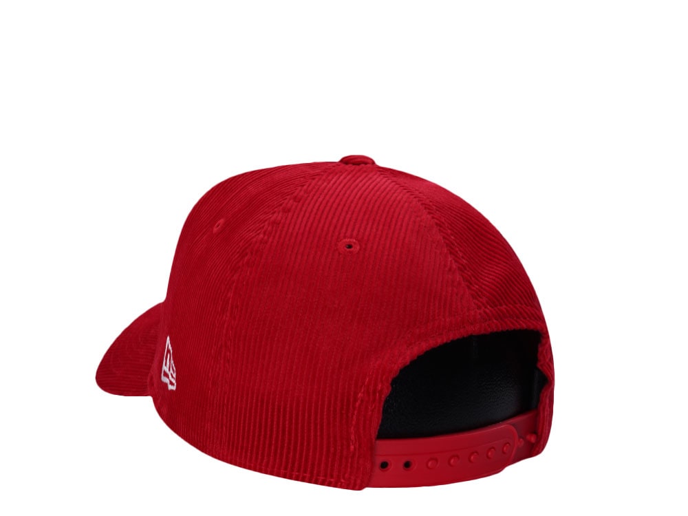 New Era Anaheim Angeles 35th Anniversary Red Corduroy Prime Edition 9Forty A Frame Snapback Casquette