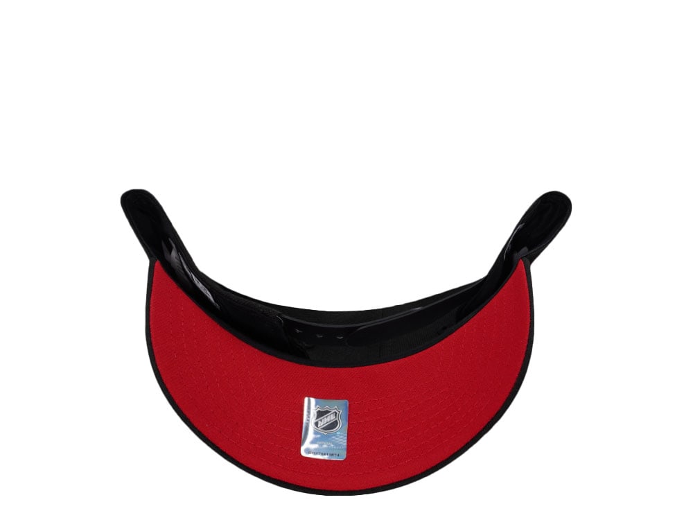 New Era Anaheim Ducks 10th Anniversary Metallic Blackout Red Edition 9Forty A Frame Snapback Casquette