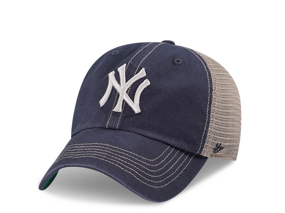 47Brand New York Yankees Vintage Navy Trucker Clean Up Snapback Casquette
