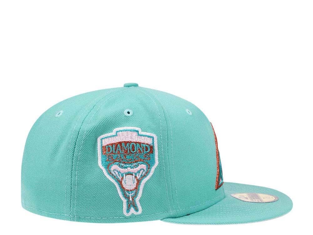 New Era Arizona Diamondbacks Inaugural Season 1998 Mint Pink Edition 59Fifty Fitted Casquette