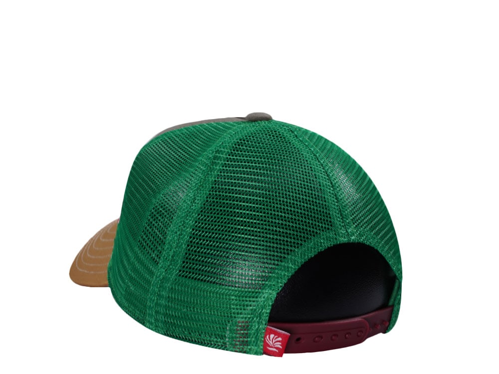 Djinns Fukushima Surf Club Olive Trucker Snapback Casquette