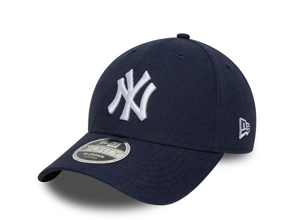 New Era New York Yankees Linen Navy Edition 9Forty M Crown Snapback Casquette