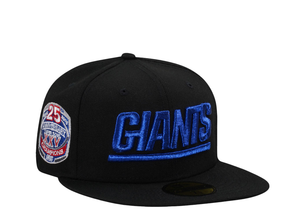 New Era New York Giants 25th Anniversary Super Bowl XXV Black Metallic Edition 59Fifty Fitted Casquette