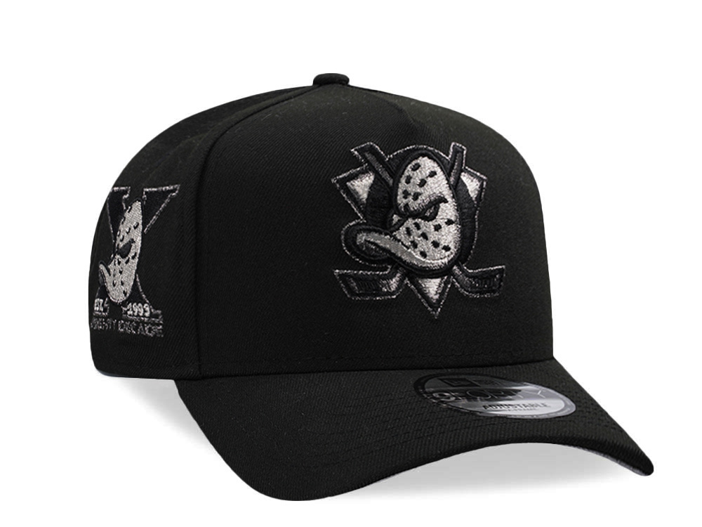 New Era Anaheim Ducks 10th Anniversary Black Prime Edition 9Forty A Frame Snapback Casquette
