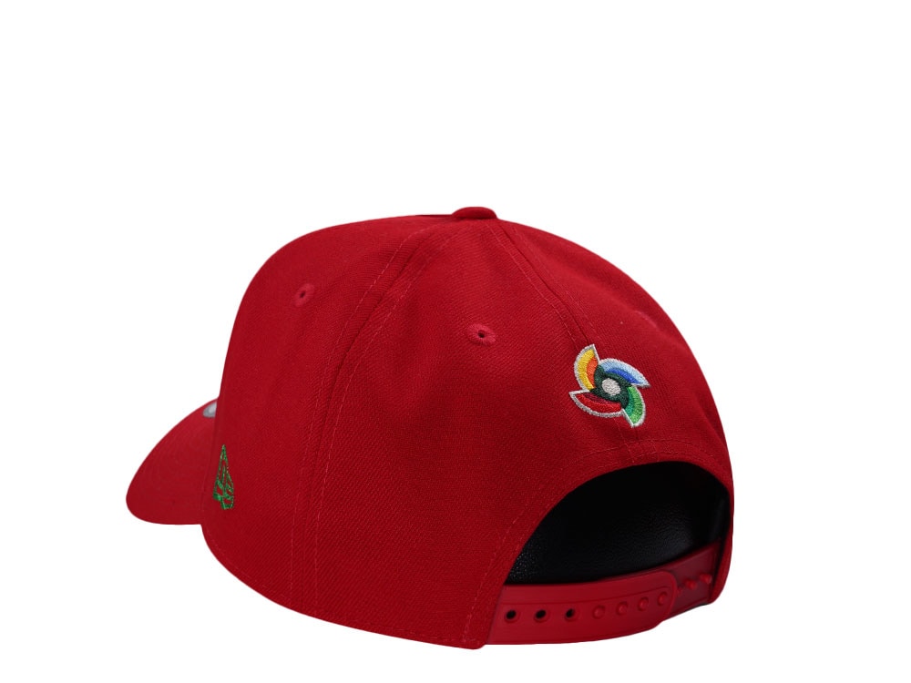 New Era Mexico World Baseball Classic Mexico Scarlet Edition 9Forty A Frame Snapback Casquette