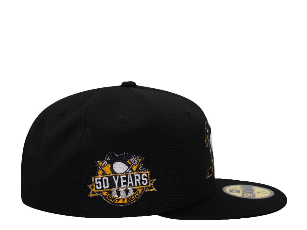 New Era Pittsburgh Penguins 50th Anniversary Black Prime Edition 59Fifty Fitted Casquette