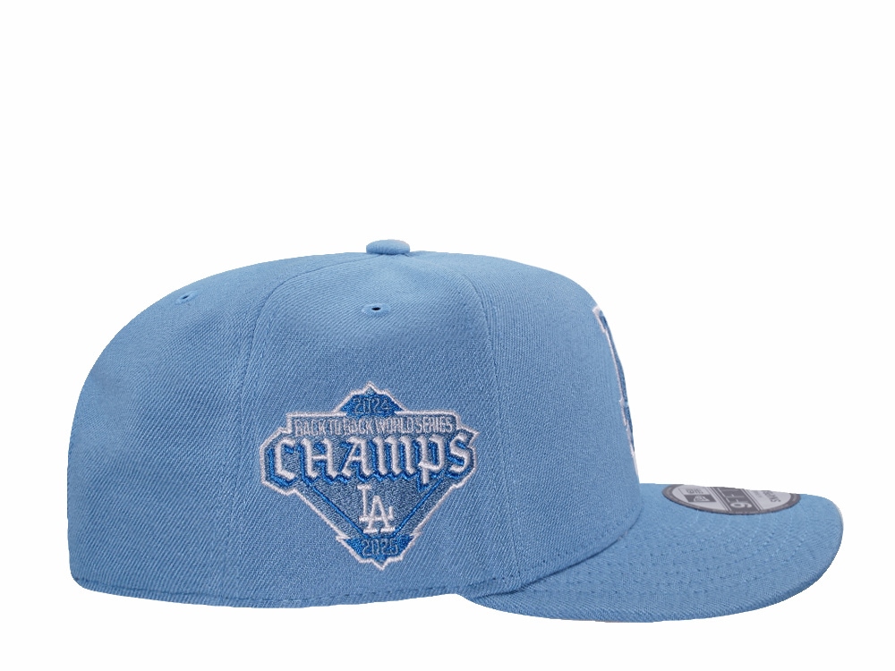 New Era Los Angeles Dodgers World Series 2025 Sky Blue Prime Edition 9Fifty A Frame Snapback Casquette