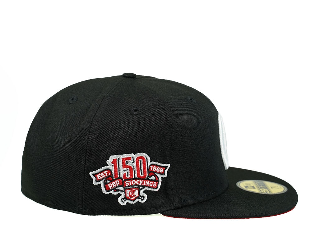 New Era Cincinnati Reds 150th Anniversary Black and Red 59Fifty Fitted Casquette