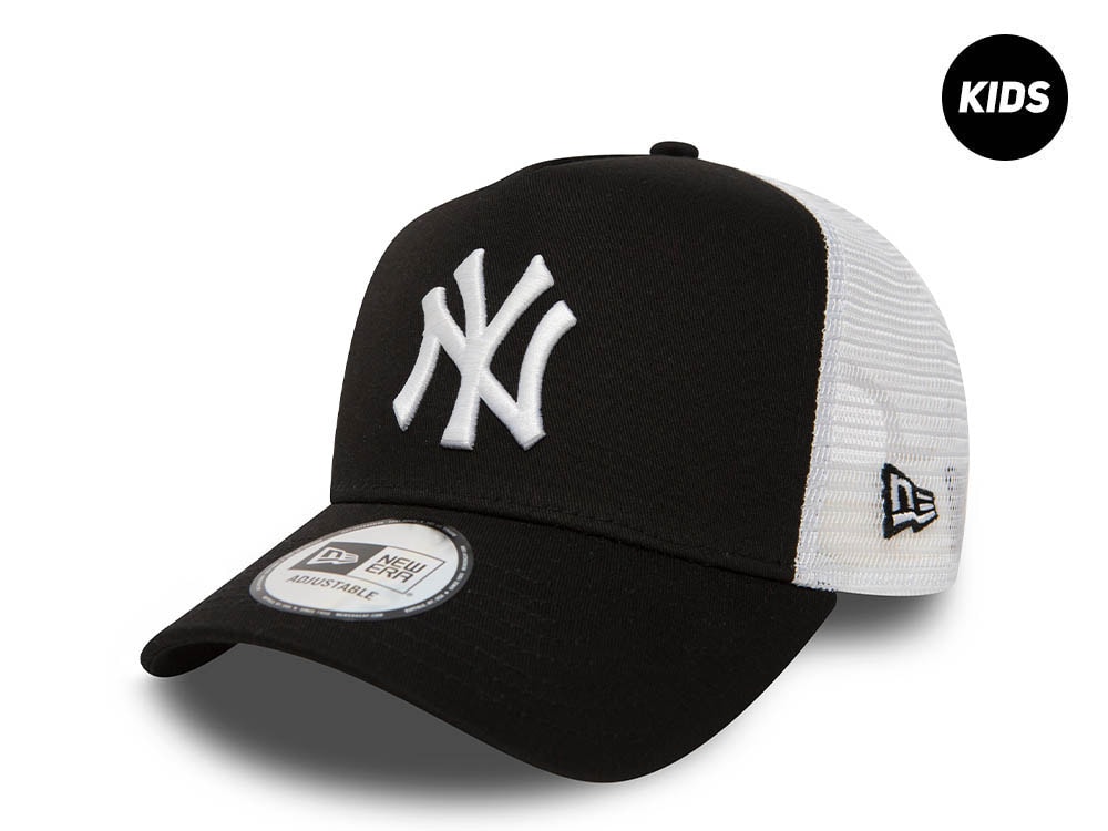 New Era New York Yankees Black A Frame Trucker Kids 9Forty Strapback Casquette