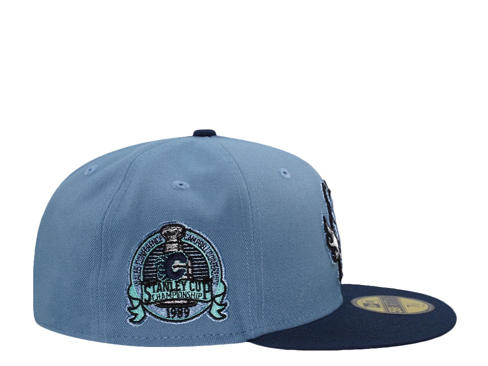 New Era Calgary Flames Stanley Cup Champions 1989 Blue Two Tone Edition 59Fifty Fitted Casquette