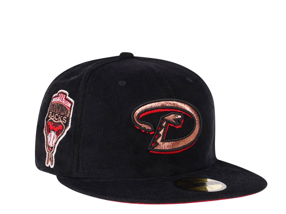 New Era Arizona Diamondbacks Black Inaugural Season 1998 Corduroy Prime Edition 59Fifty Fitted Casquette